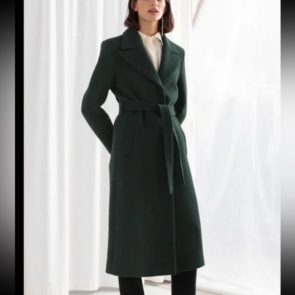 & Other Stories Herringbone Coat